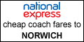 cheap coach tickets and timetable for coaches to norwich